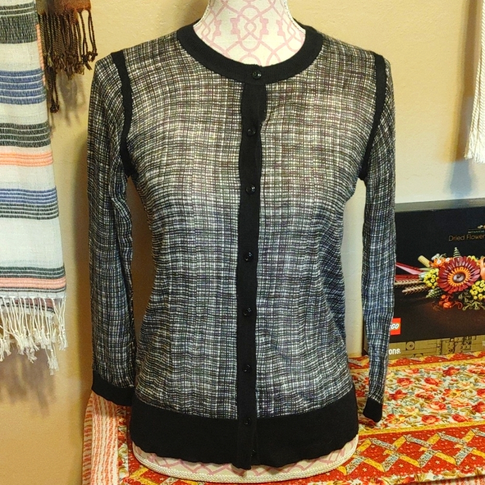 Black and white cardigan